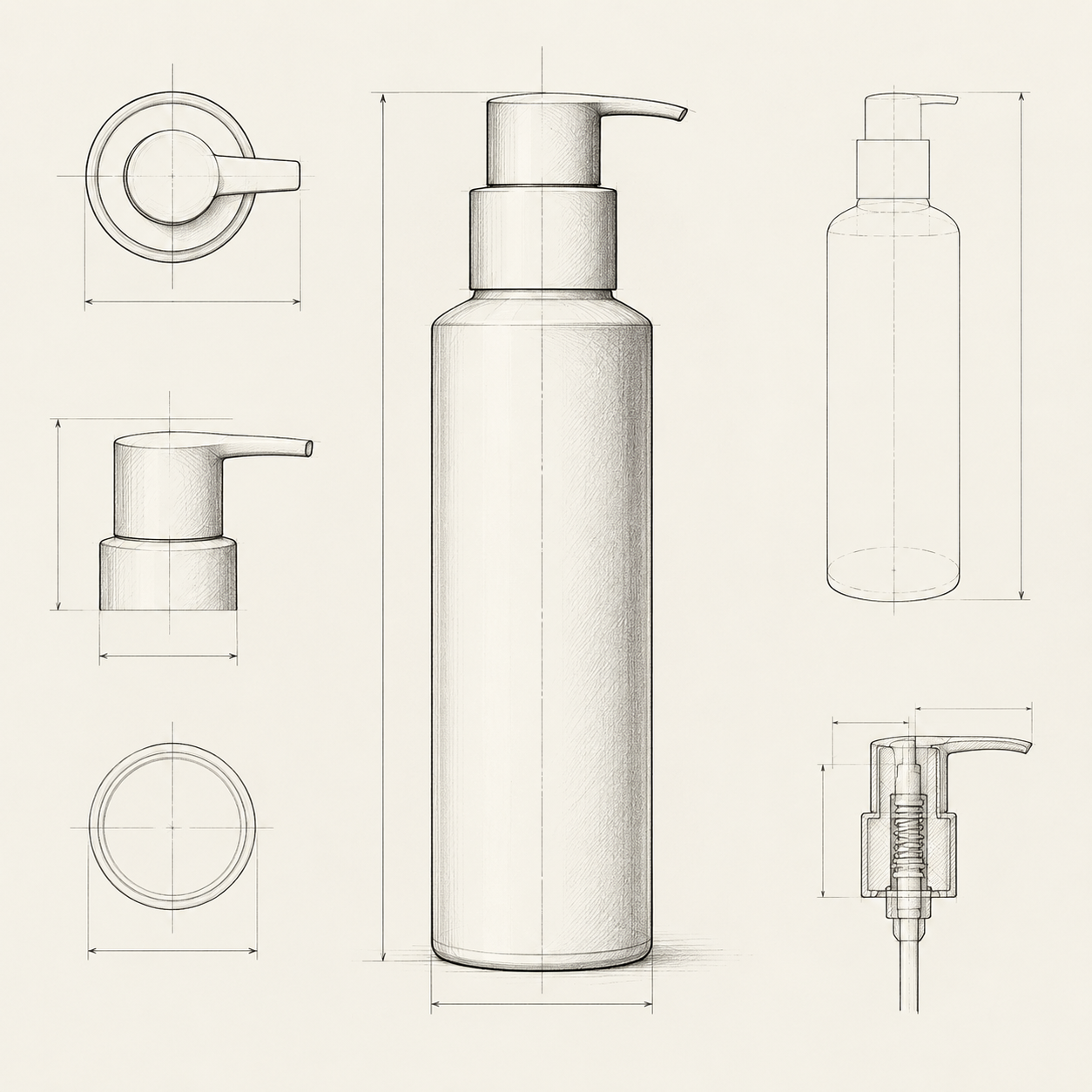 Body Lotion product preview sketch